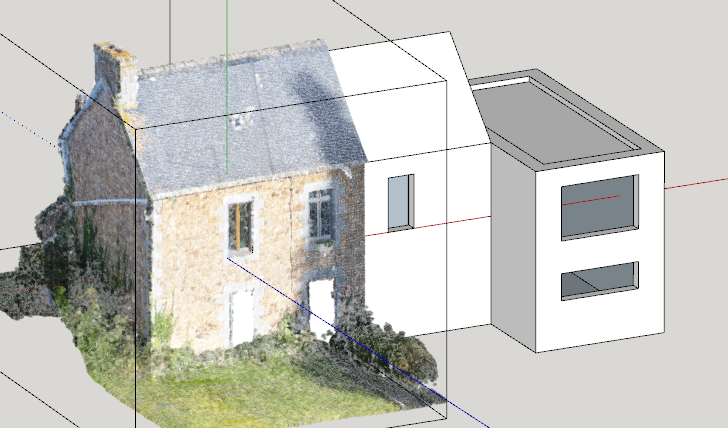 Point cloud sketchup house