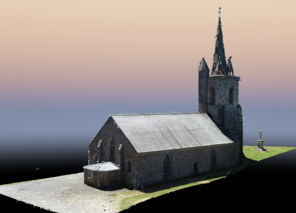 Modelisation 3d drone chapelle