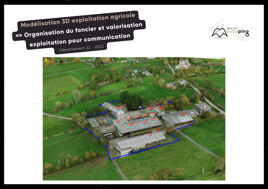 Modélisation 3D d'une exploitation agricole : organisation du foncier et valorisation de l'exploitation pour de la communication dans le département du 22